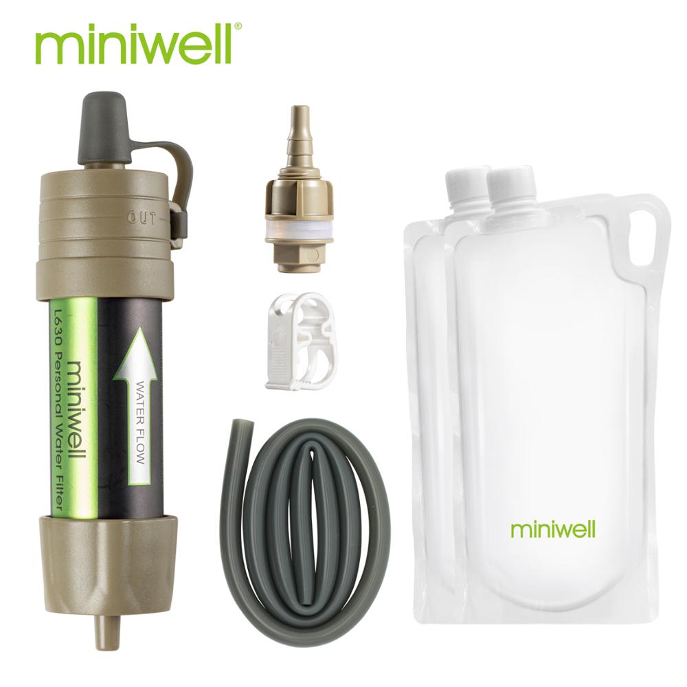 miniwell L630 Portable Outdoor Water Filter Survival kit with Bag for Camping ,Hiking & Travelling