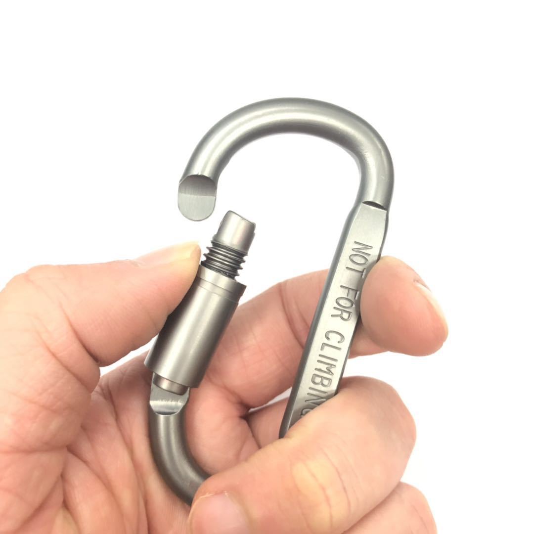 Survival D-ring Locking Carabiner Clip Set Screw Lock Hanging Hook Buckle Karabiner Camping Climbing Equipment