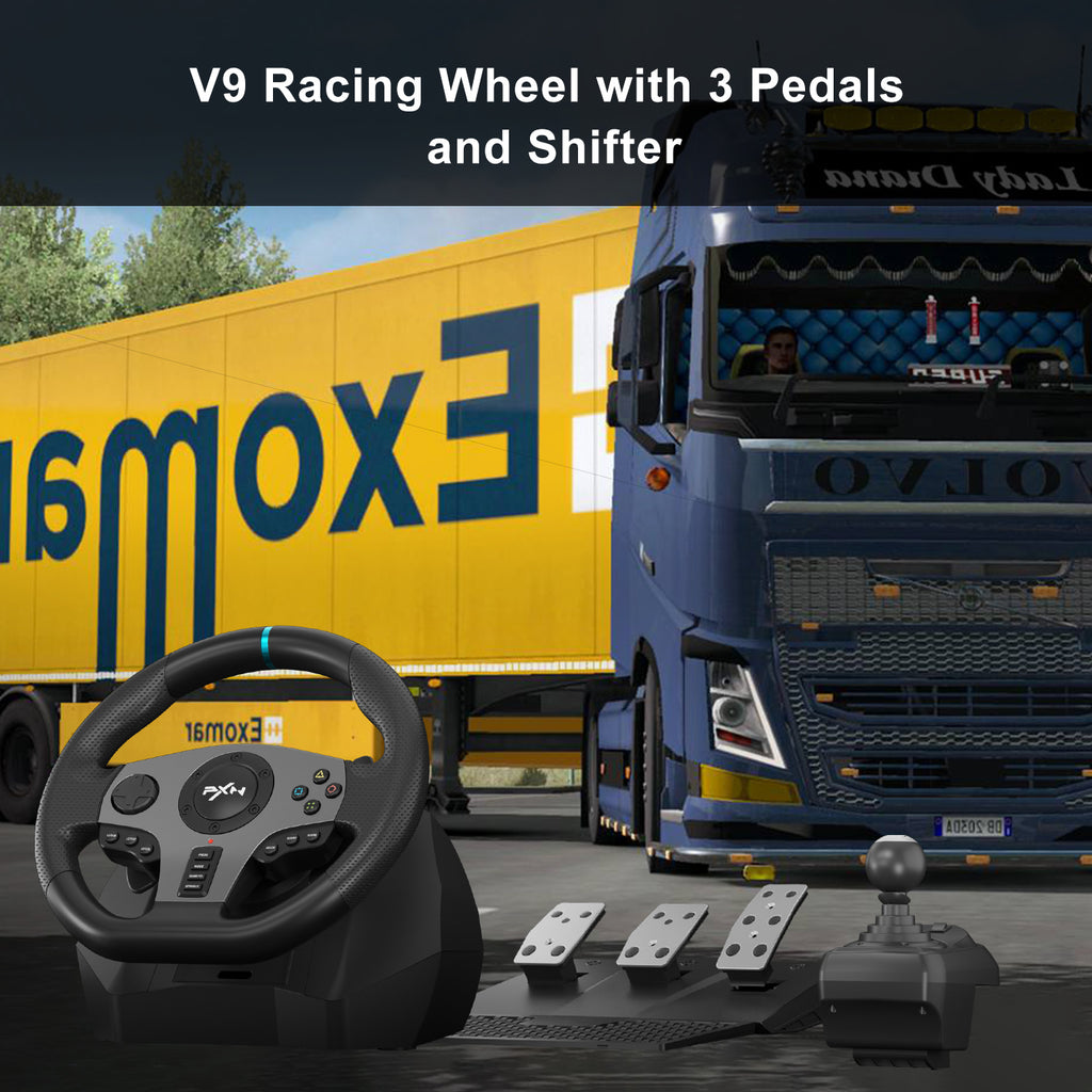 Pxn v9 Rennrad mit Pedalen und Schalthebel Gaming Lenkrad Volante