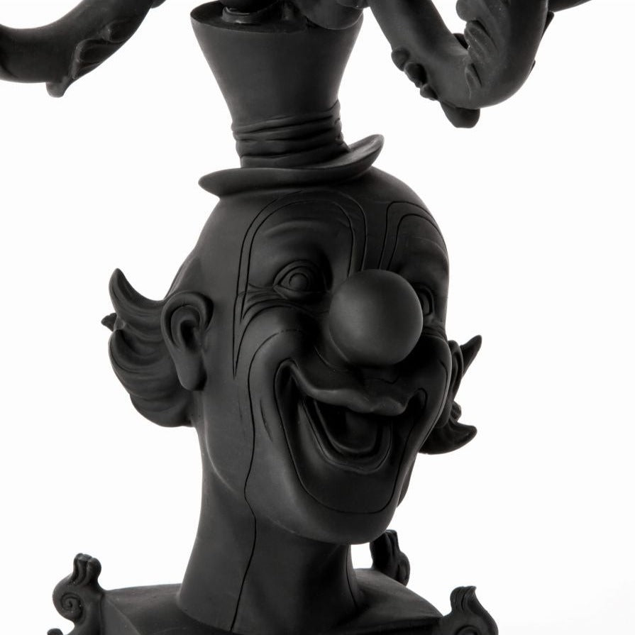 Burlesque Clown Chandelier Candle Holder Black