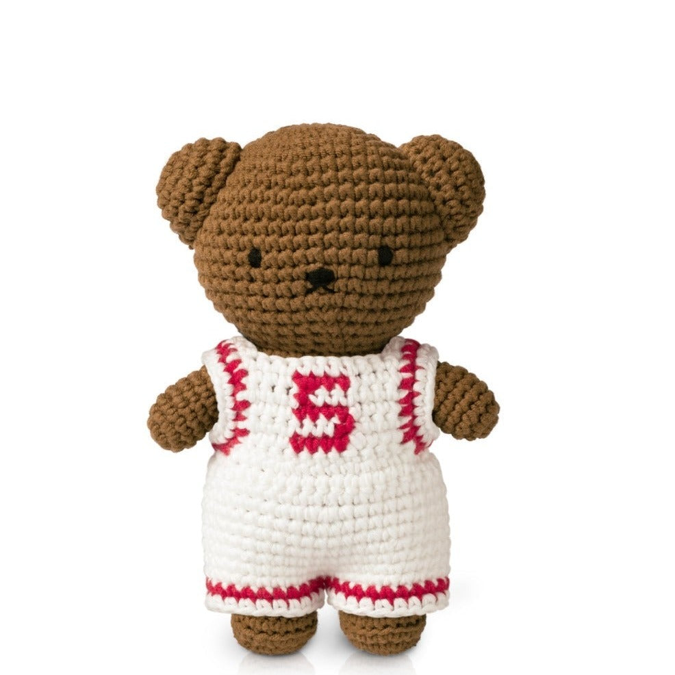 Crocheted Boris in Baseball Overall Jumpsuit