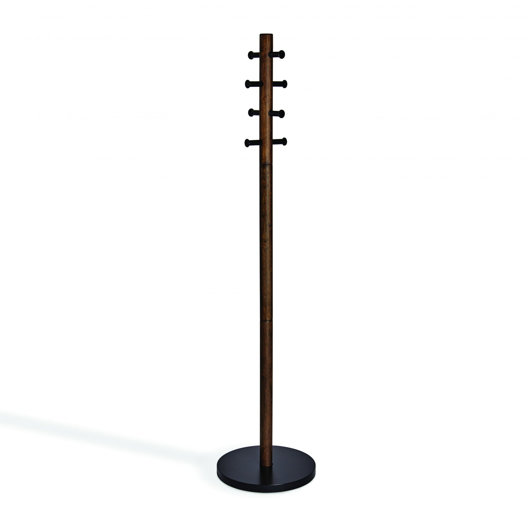 Pillar Coat Rack Black/Walnut