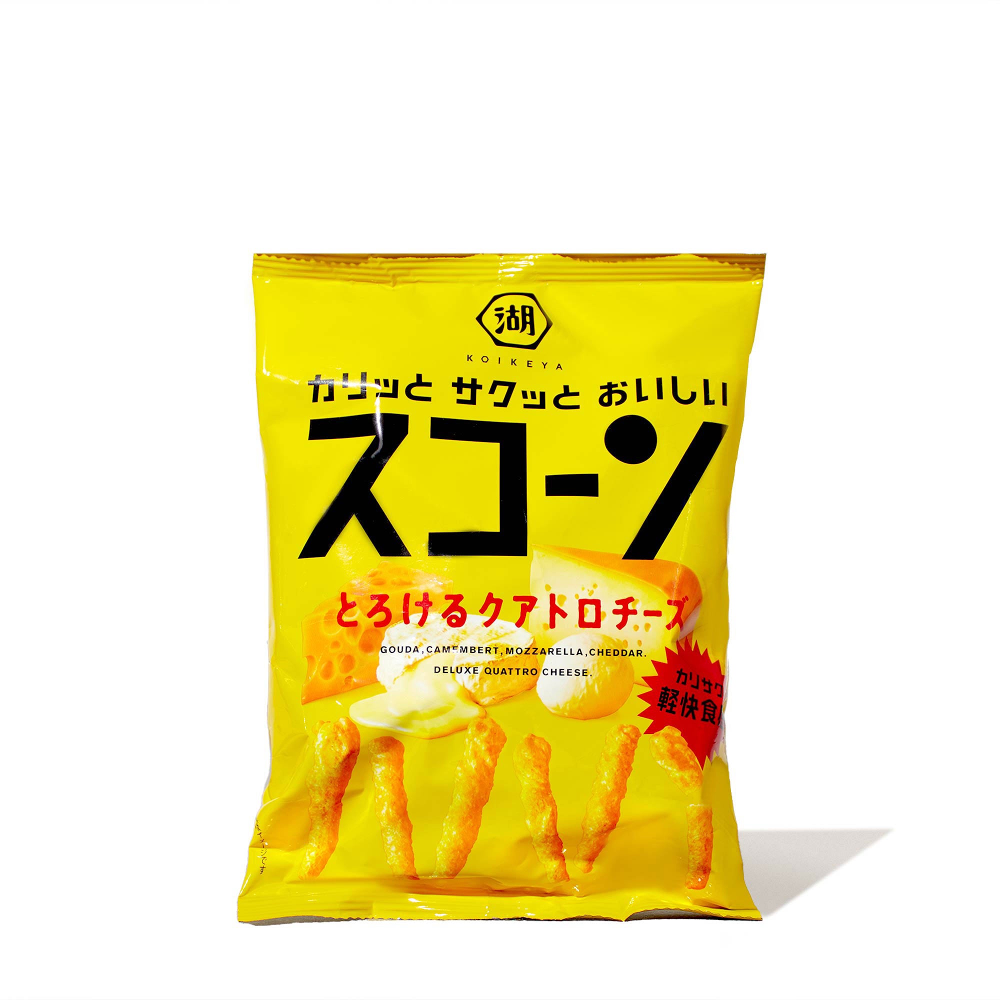 Koikeya Scorn Corn Puffs: Melting Quattro Cheese