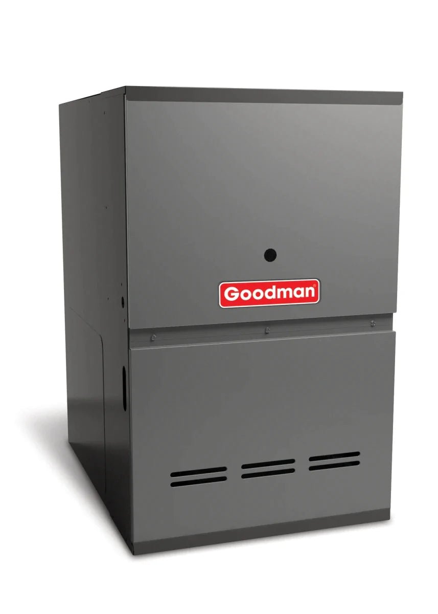 Goodman 3 TON 15 SEER2 Downflow AC system with 80% AFUE 100k BTU 2 stage Low NOx Furnace (GSXM403610, CAPTA4230C4, GCVC801005CX)