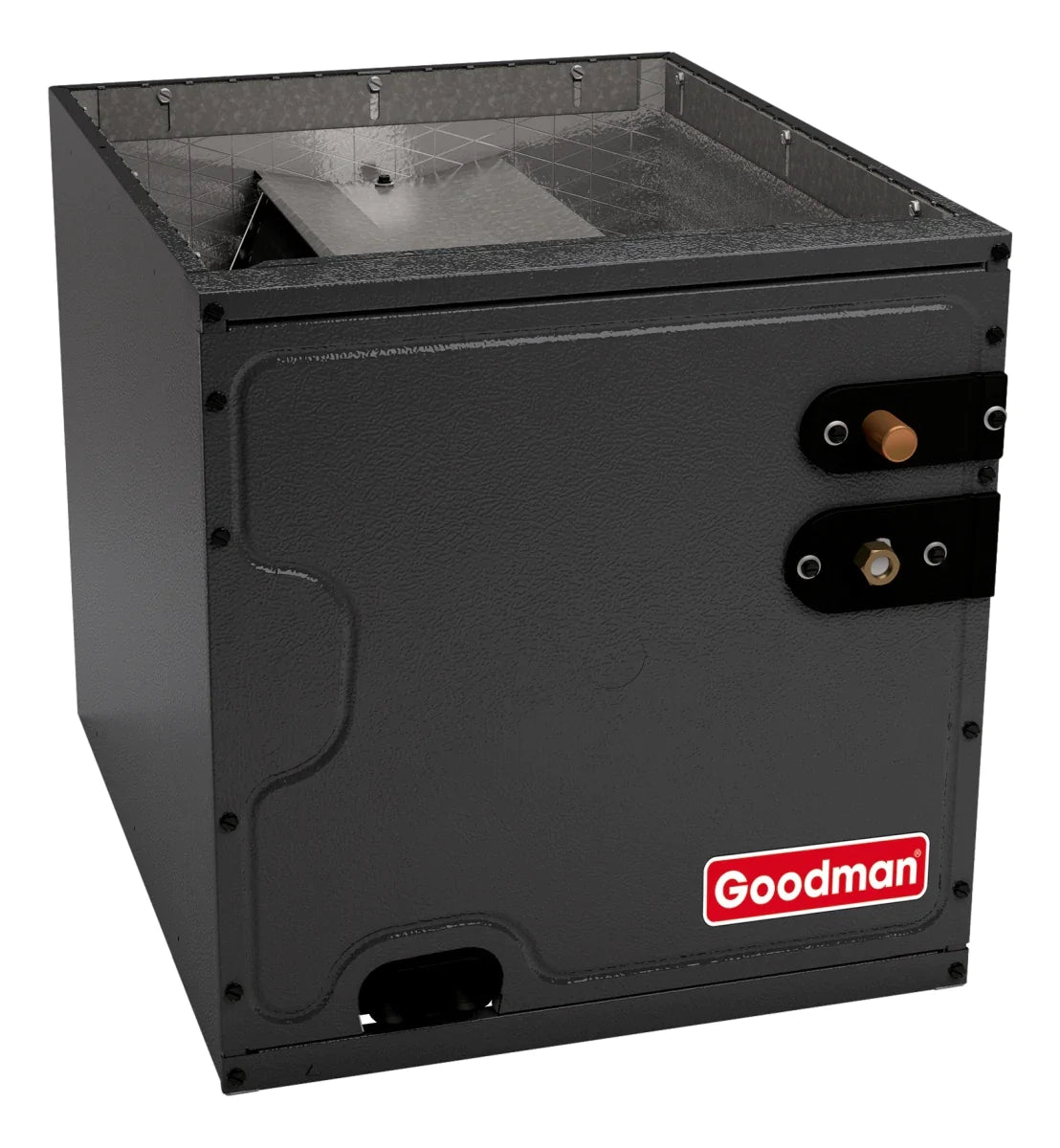 Goodman 3 TON 15.2 SEER2 Upflow AC system with 80% AFUE 100k BTU 2 stage Low NOx Furnace (GSXH503610, CAPFA4226C6, GMVC801005CX)
