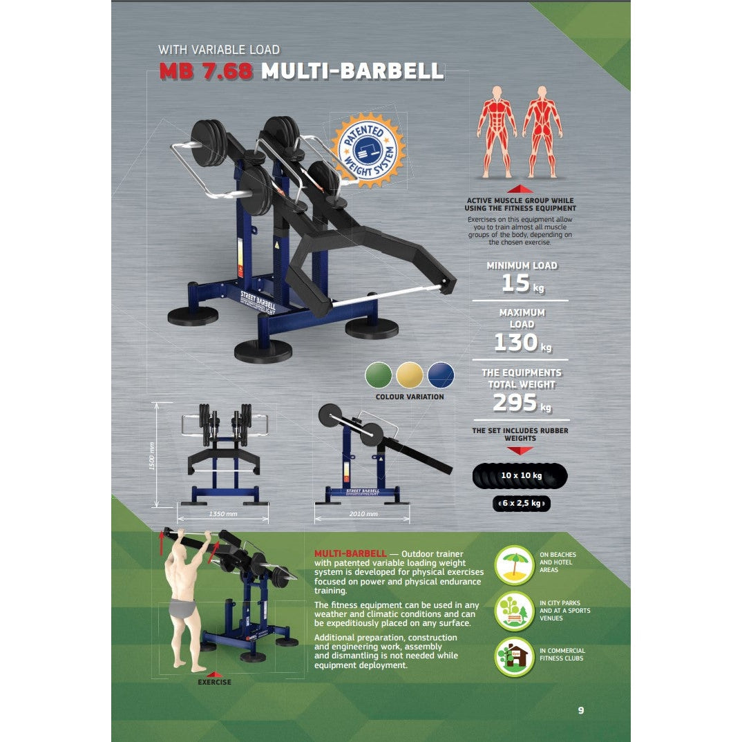 Street Barbell USA Multi Bar (Outdoor Gym Equipment)