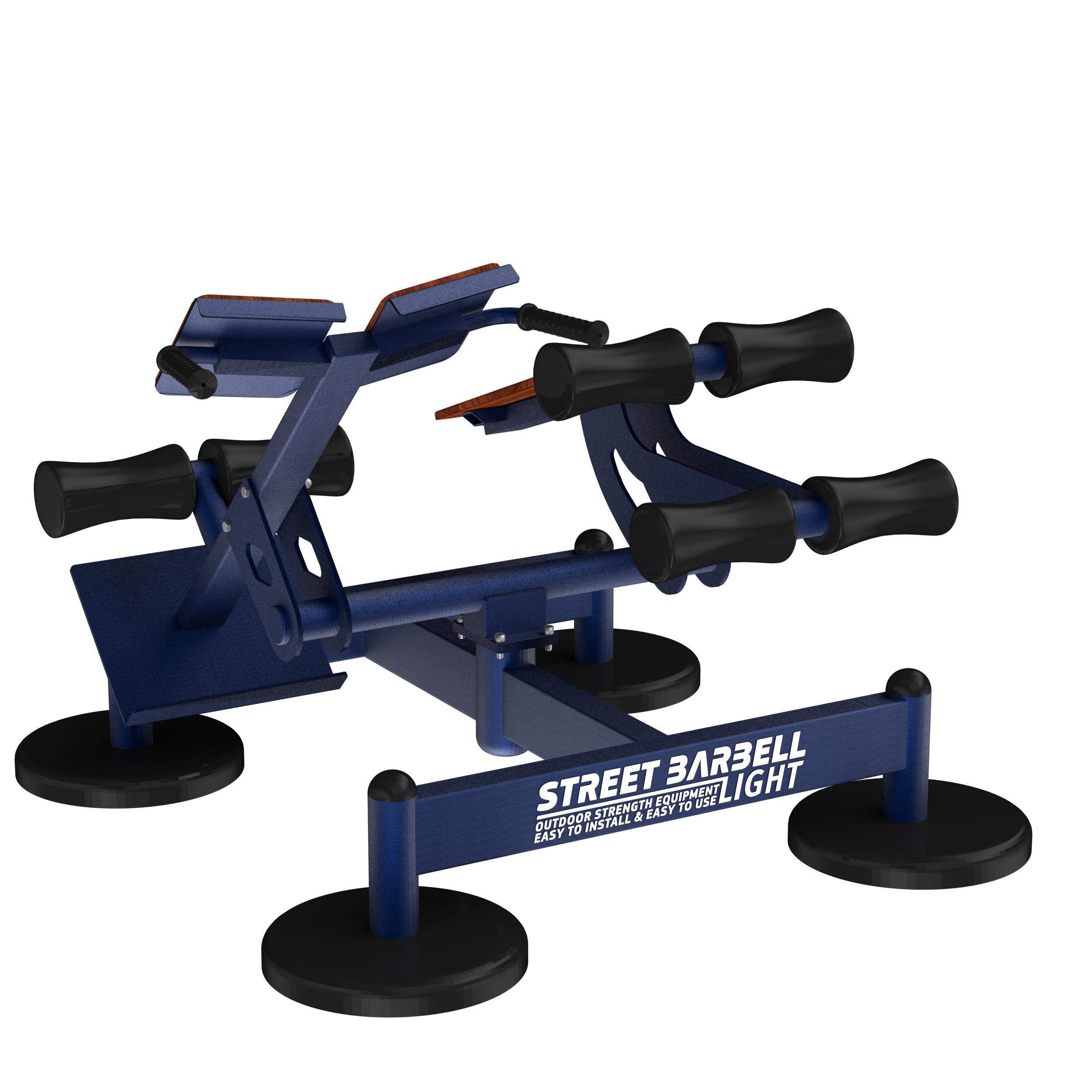 Street Barbell USA AB Bench & Hyperextension (Outdoor Gym Equipment)