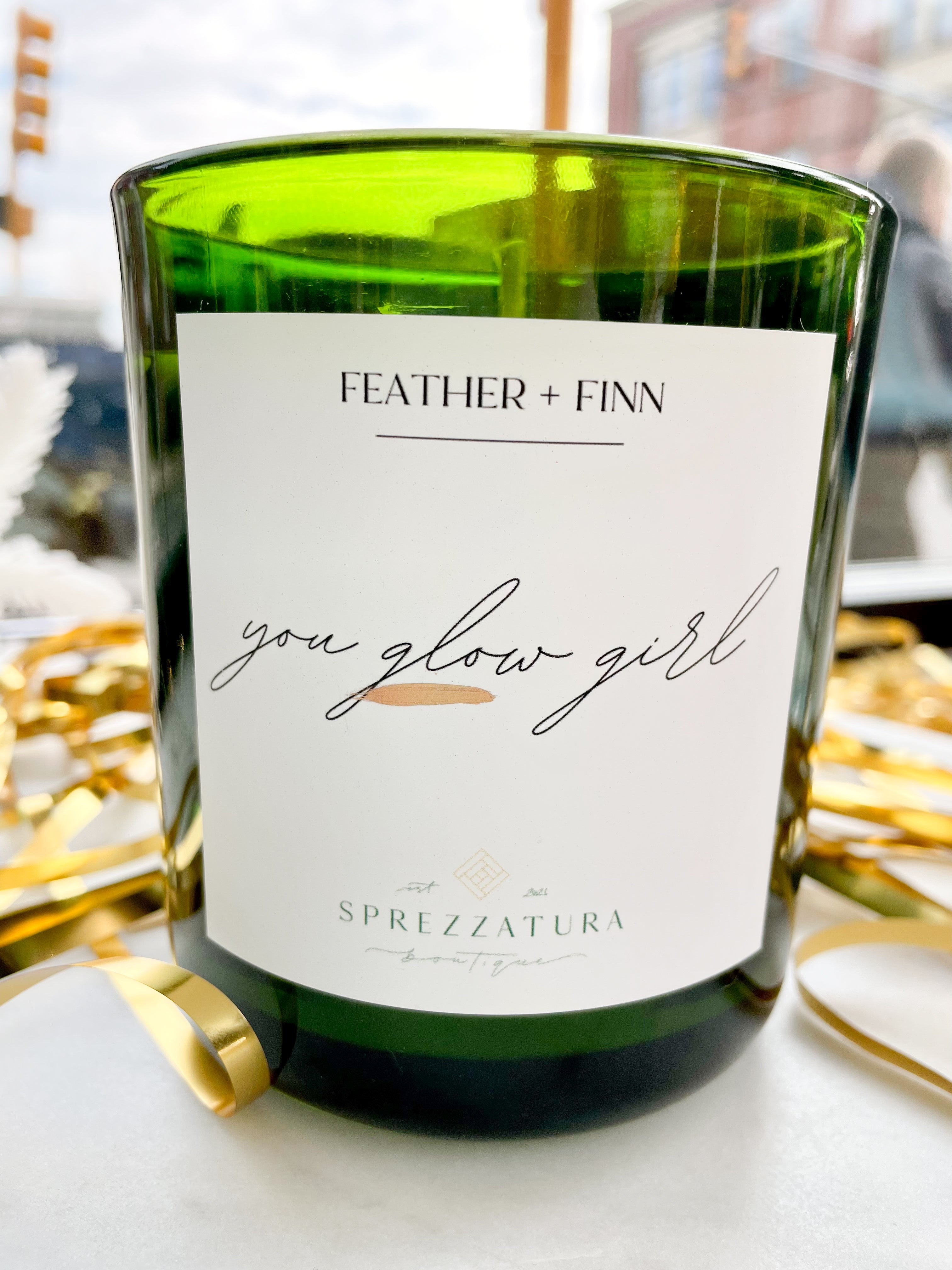 Sprezzatura Exclusive Feather + Finn You Glow Girl Candle - 16oz