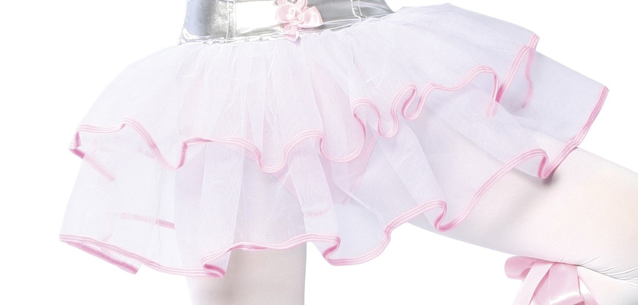 Double Layered Petticoat with Ribbon Trim