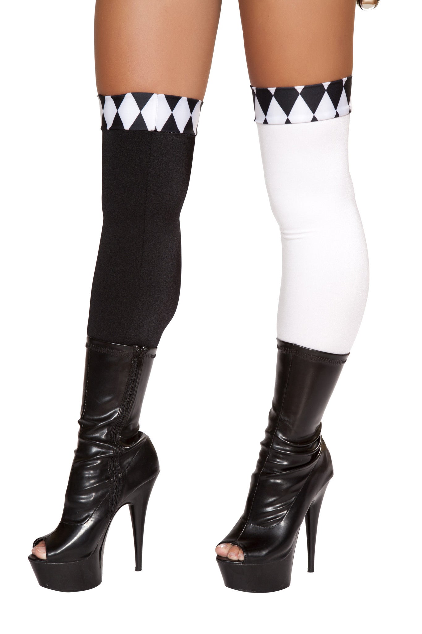 Black and White Wicked Jester Stockings