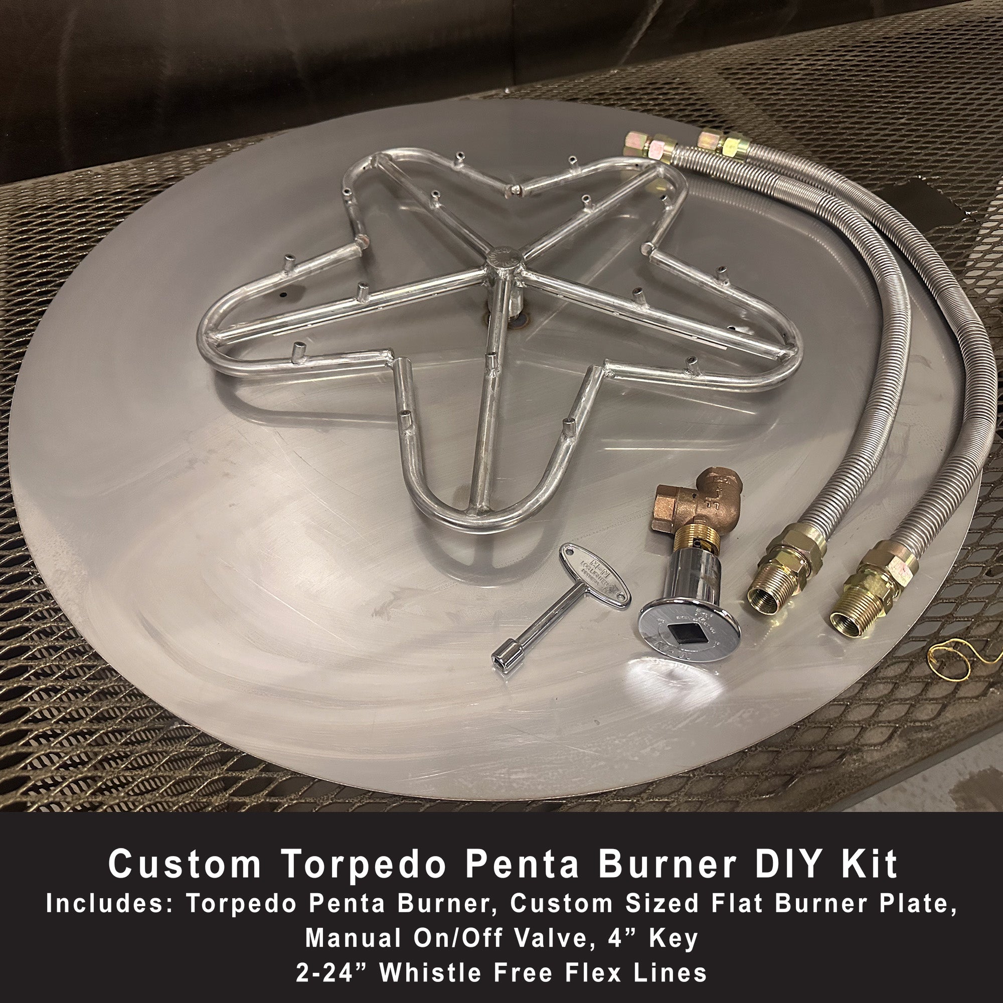  18″ Burner, 19-23″ Torpedo Penta Burner Kit, Custom 