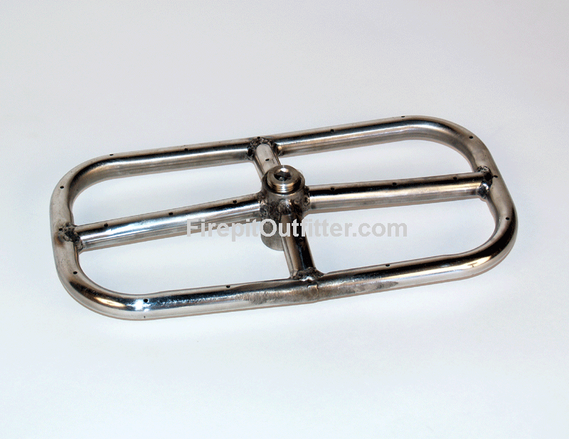  12" x 6" Stainless Steel Rectangle Ring 