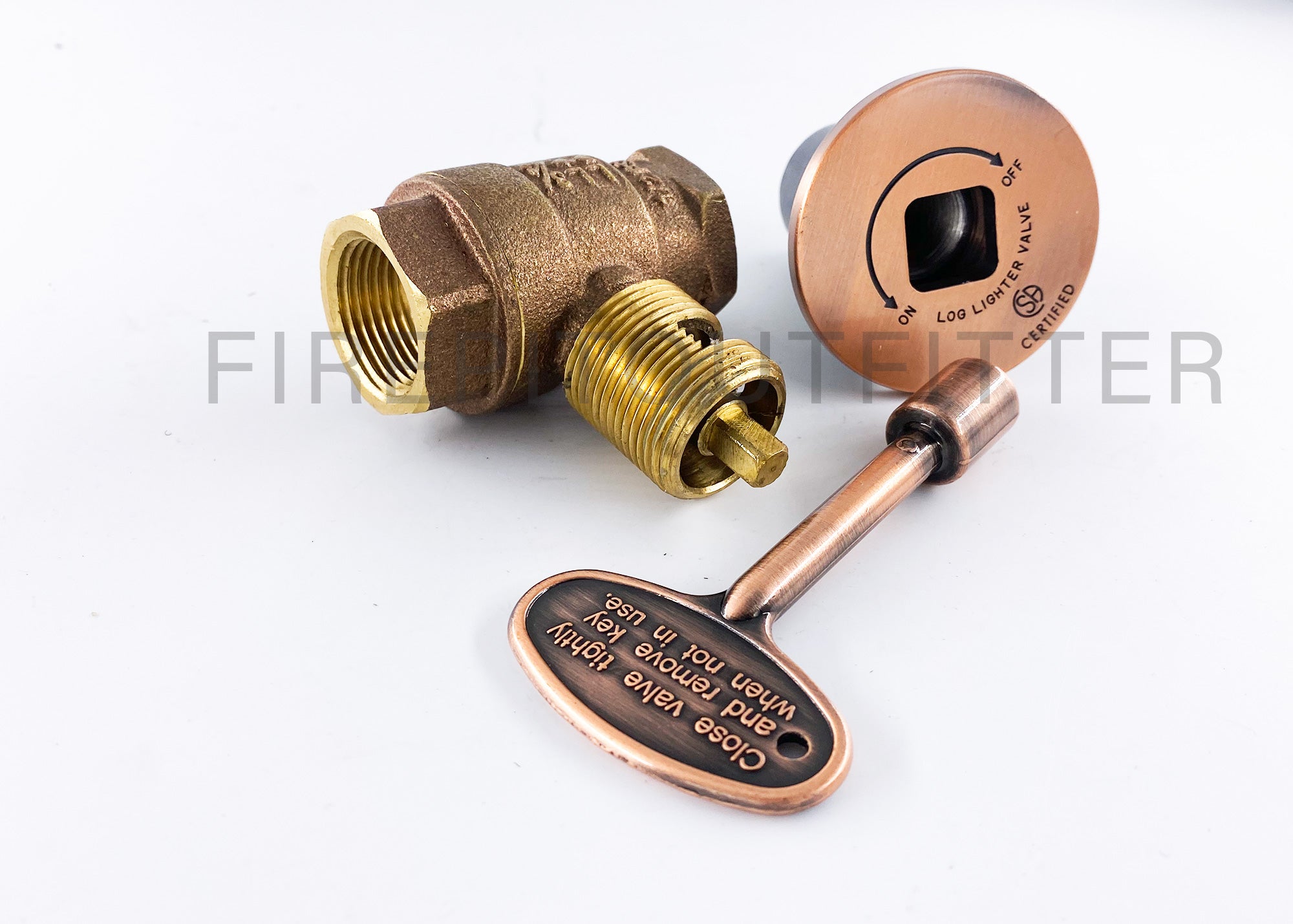  High Capacity Straight Manual Ball Valve with Antique Copper Flange 