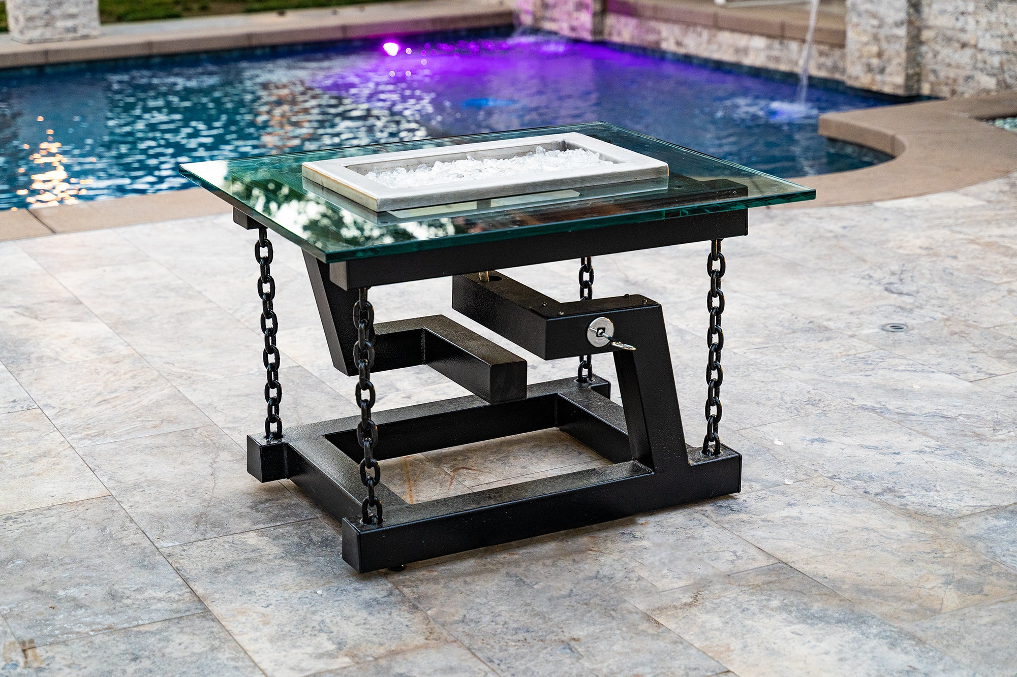  Newton Powder Coated Fire Pit– Chain Support (3 Sizes) 