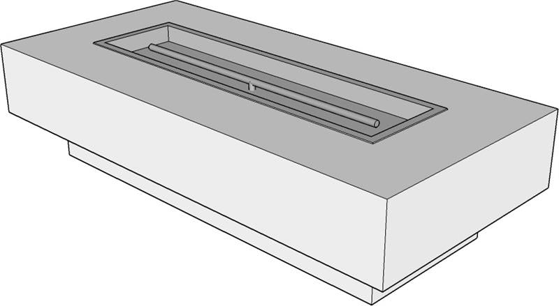  Outdoor Plus Linear Coronado Ready to Finish Fire Pit Kit 