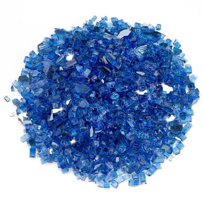  Cobalt Blue Reflective Fire Glass 1/4" 