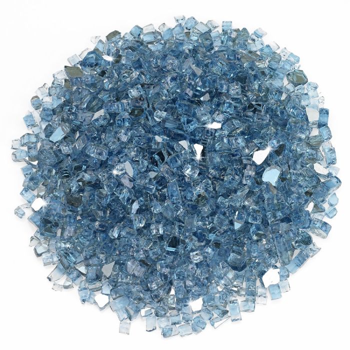  Pacific Blue Reflective Fire Glass 1/4" 