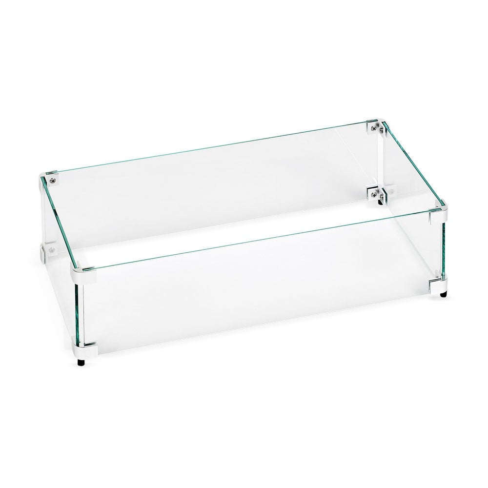  Rectangular Tempered Glass Wind Guard for 24" Pan 