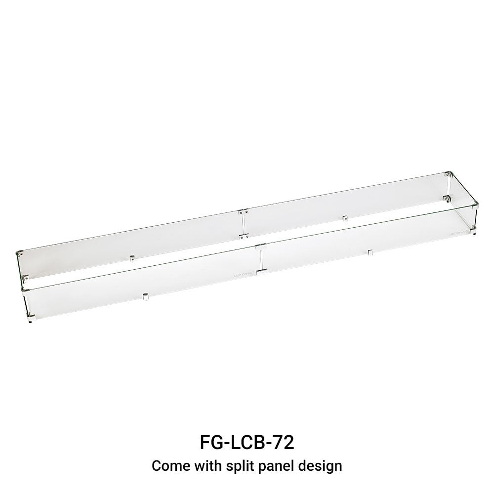  Linear Tempered Glass Wind Guard for 72" Pan 