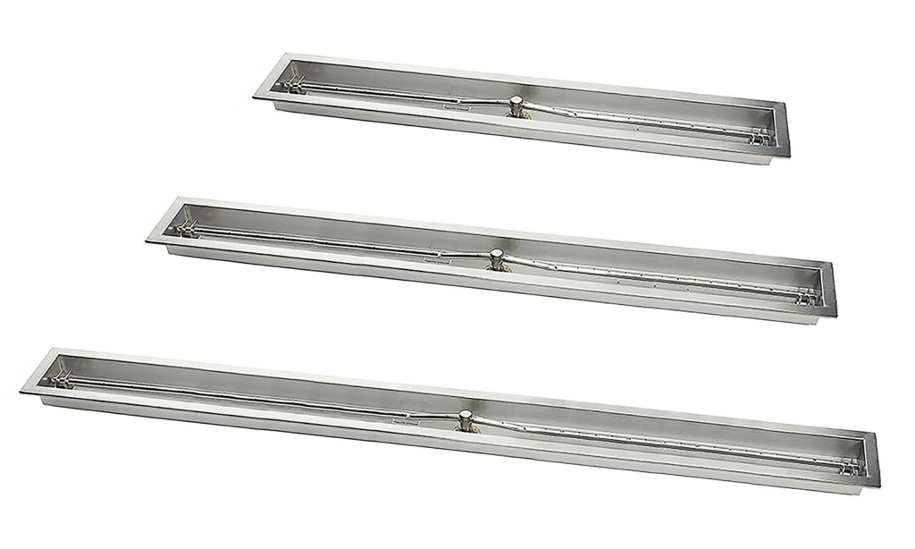  96" Stainless Steel Trough Burner with pan 