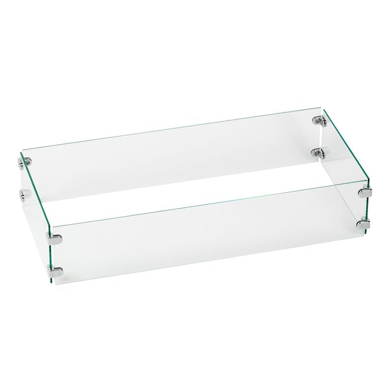  Rectangular Tempered Glass Wind Guard for 18" Pan 