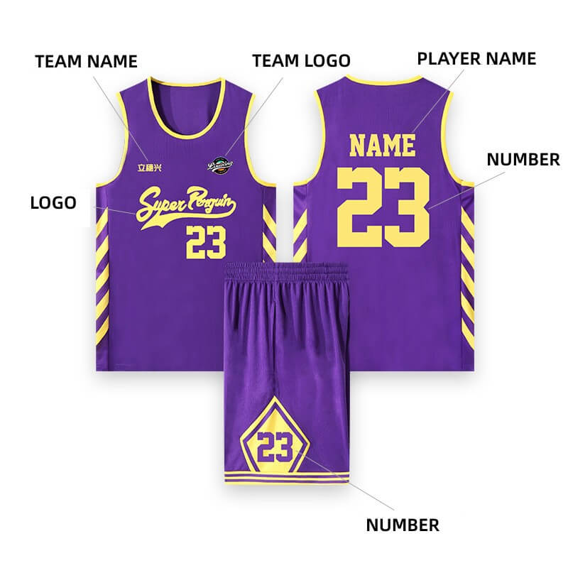 Custom Logo Reversible Basketball Jerseys with Number Navy White