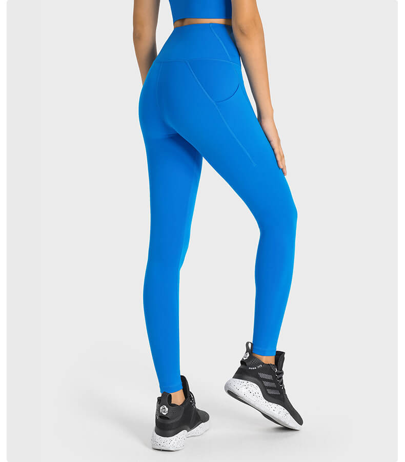 Lycra Antimicrobial Women Leggings with Pockets