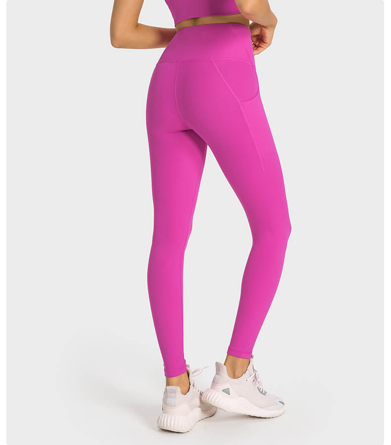 Lycra Antimicrobial Women Leggings with Pockets