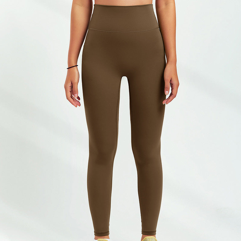 Renewable Recycled Fabric High-Impact Support Nude Yoga Pants