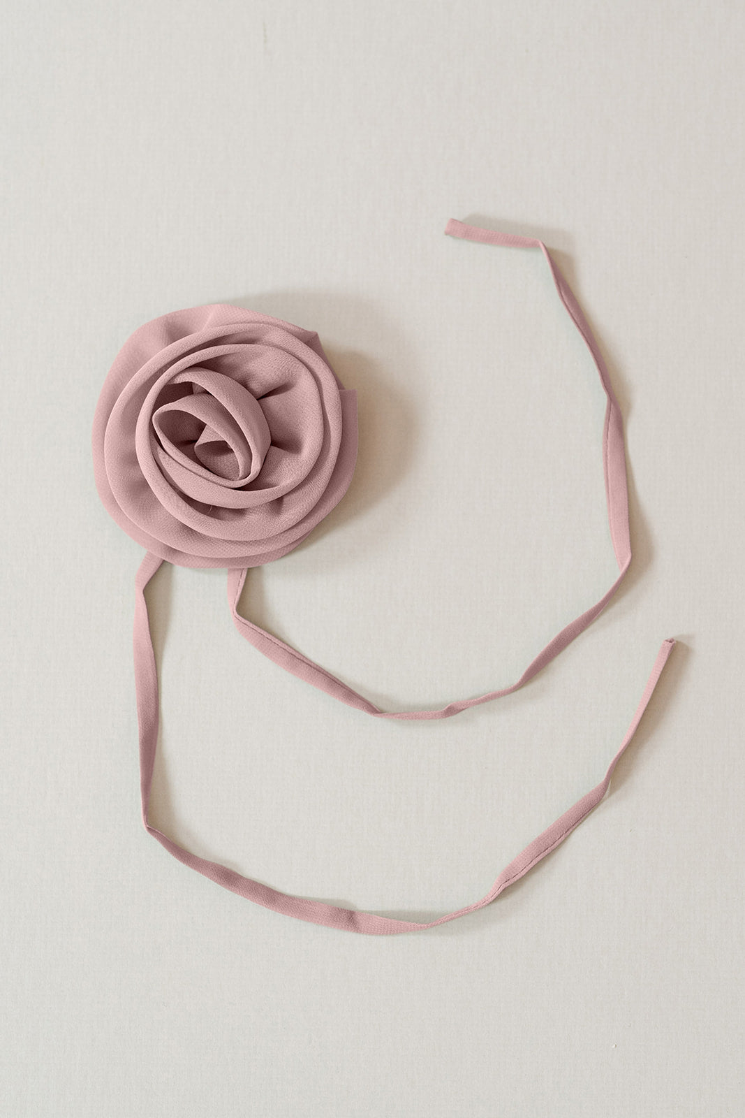 Chiffon Rose Neck Tie | Made To Order