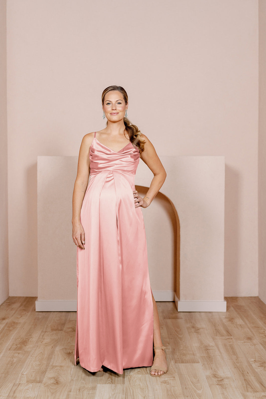 Maternity Skye Satin Dress | Made To Order