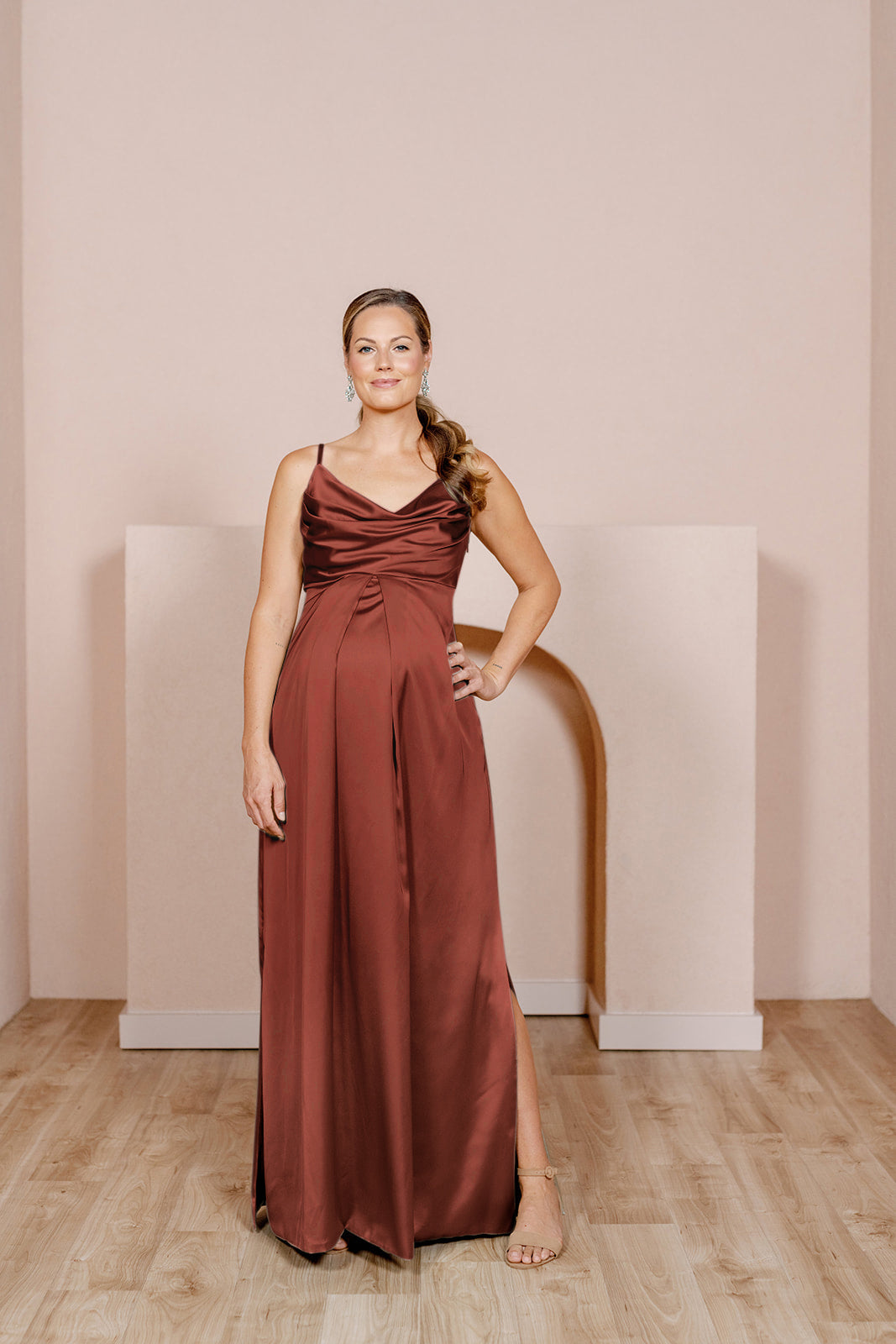 Maternity Skye Satin Dress | Made To Order