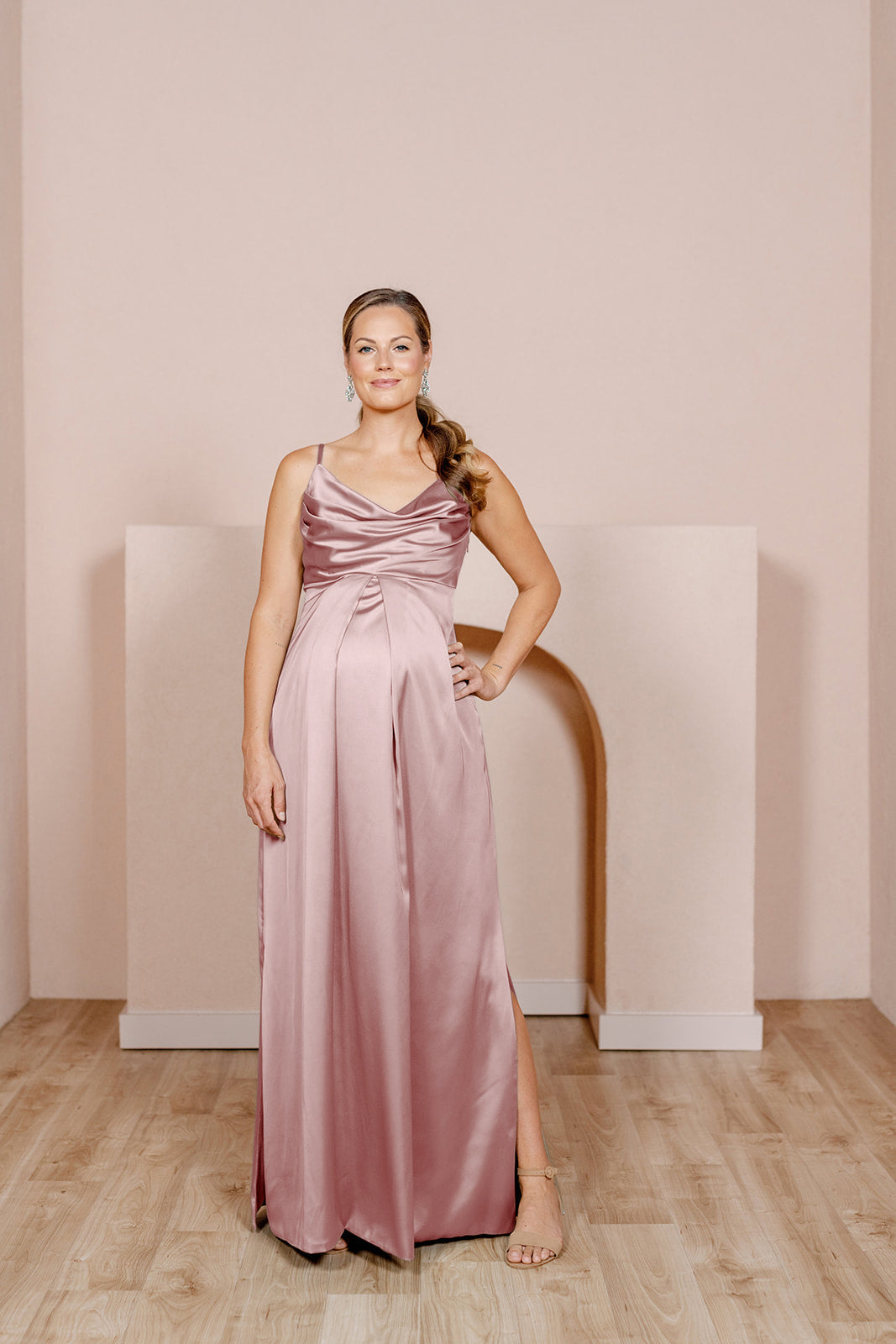 Maternity Skye Satin Dress | Made To Order