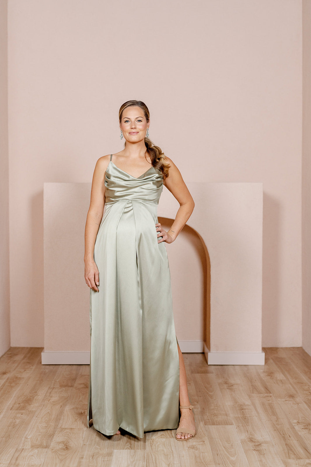 Maternity Skye Satin Dress | Made To Order