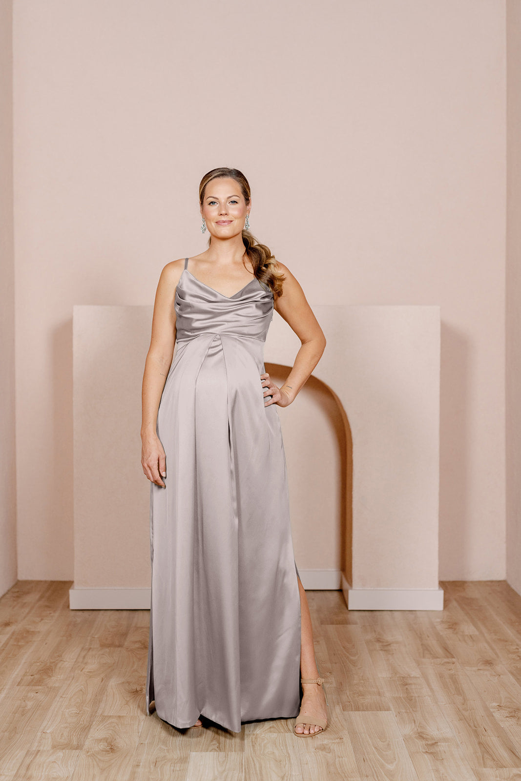 Maternity Skye Satin Dress | Made To Order