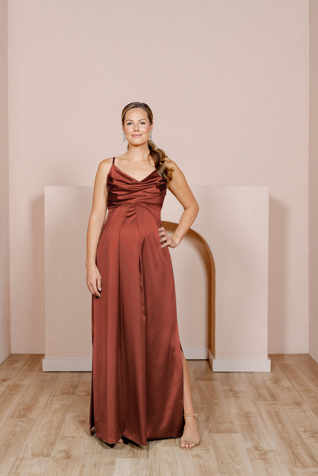 Maternity Skye Satin Dress | Made To Order