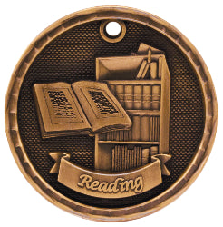 Antique 3D Reading Medal