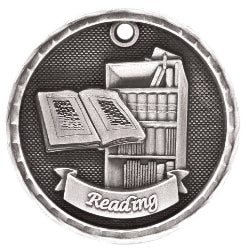 Antique 3D Reading Medal
