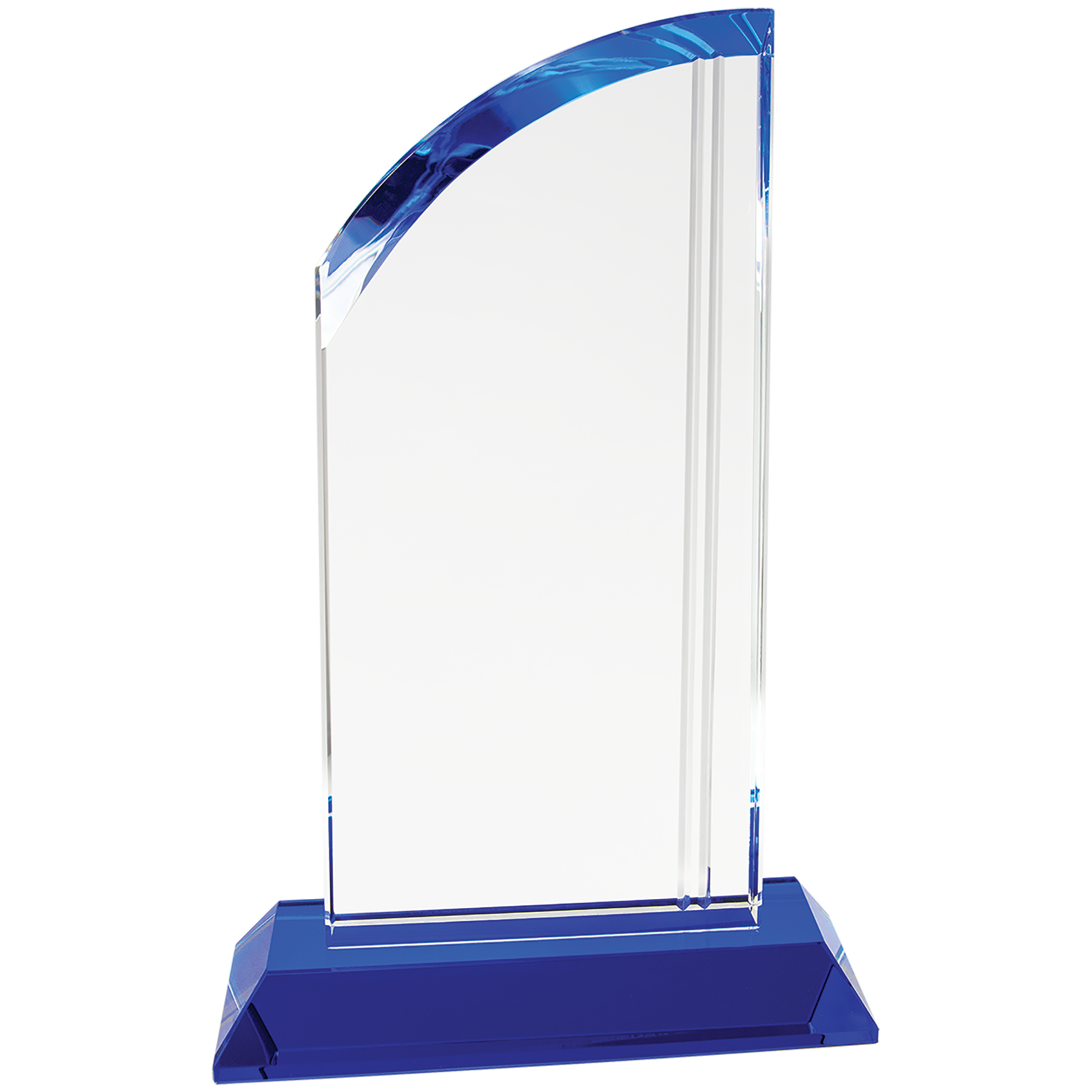 Crystal Arch on Blue Pedestal Awards