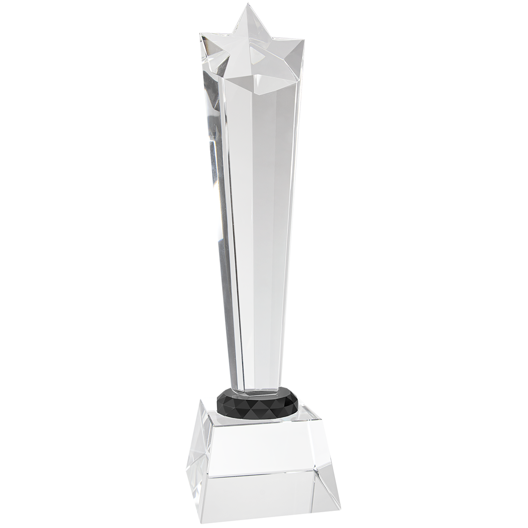 Crystal Rising Star Awards on Clear Pedestal