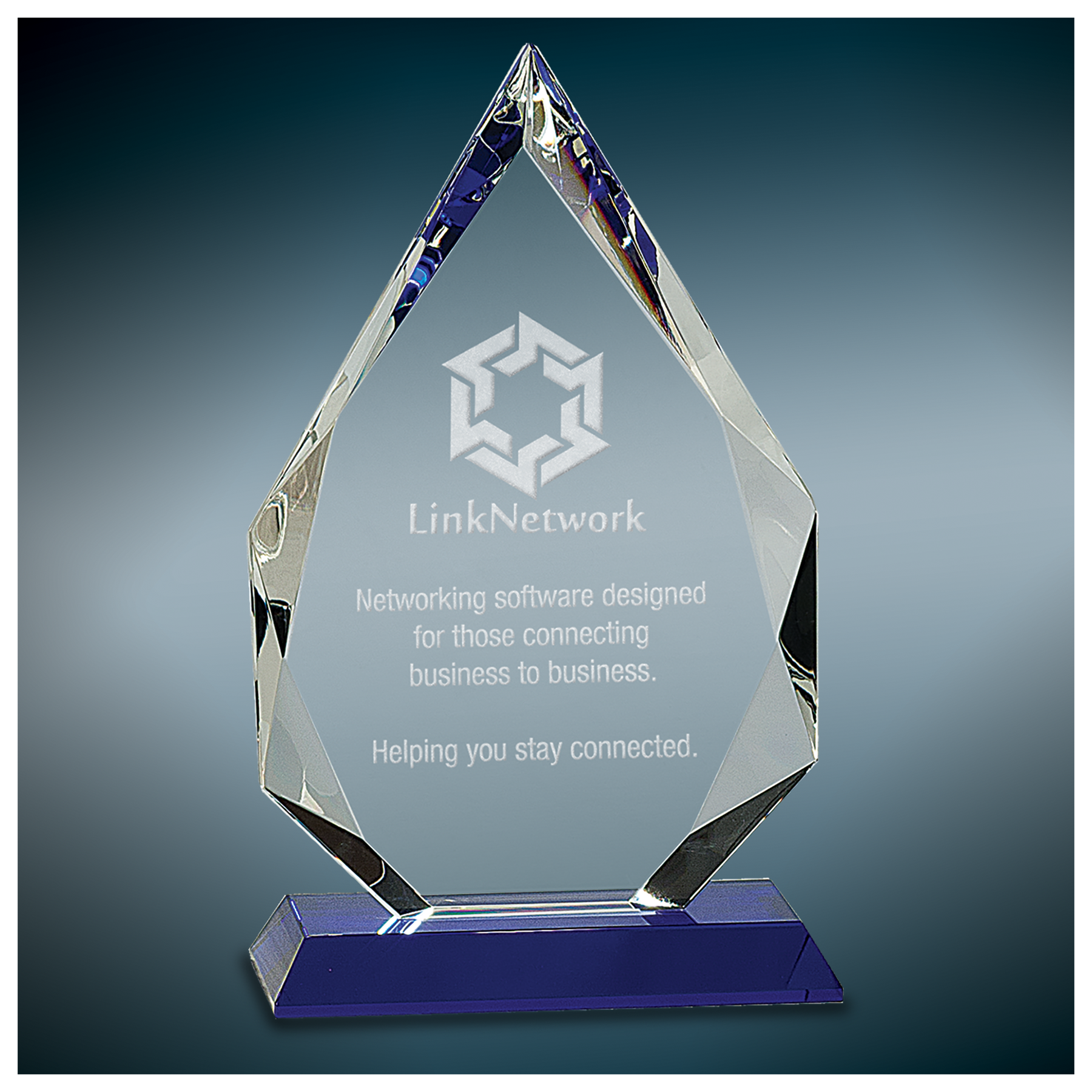 Diamond Crystal Awards on Blue Pedestal