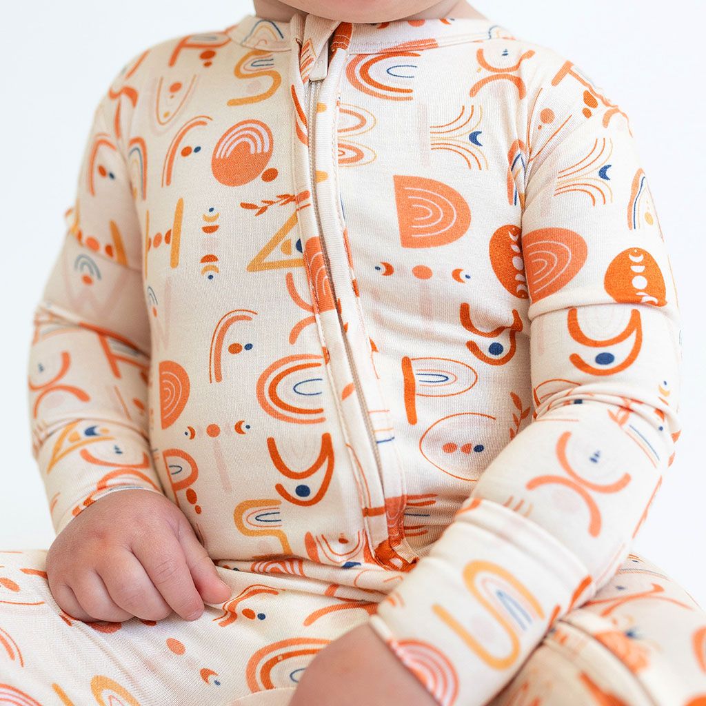 Alphabet Medley Zippered Footie