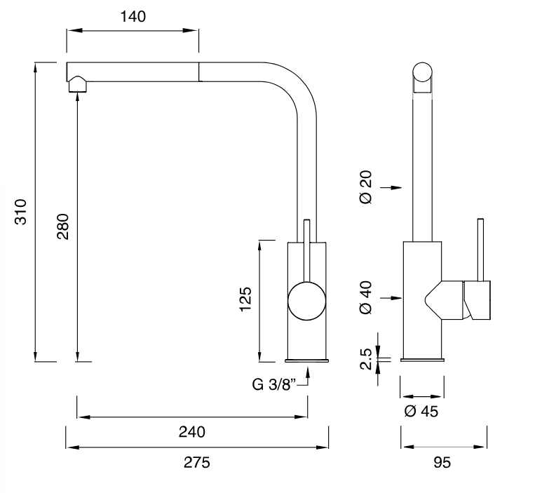 MIL205 | Kitchen faucet by CEA Design - $1,395.00 - $3,872.00