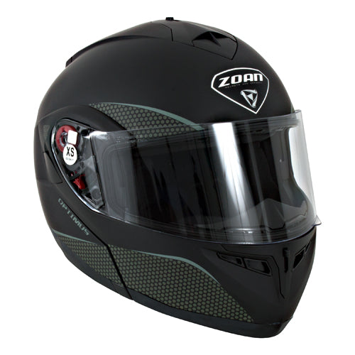 Zoan 038-033 Zoan Optimus M/c Helmet - Matte Black - Xs Size : X-Small, Color : Matte Black, Lens Type : Single, guard : Velcro