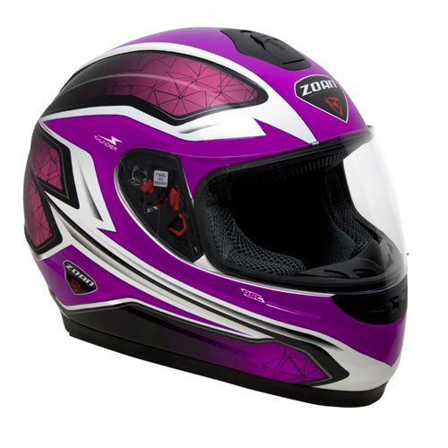Zoan 223-179 Zoan Thunder M/c Helmet - Electra Pink Magenta - 3x Size : 3X, Color : Gloss Black / Pink Graphics
