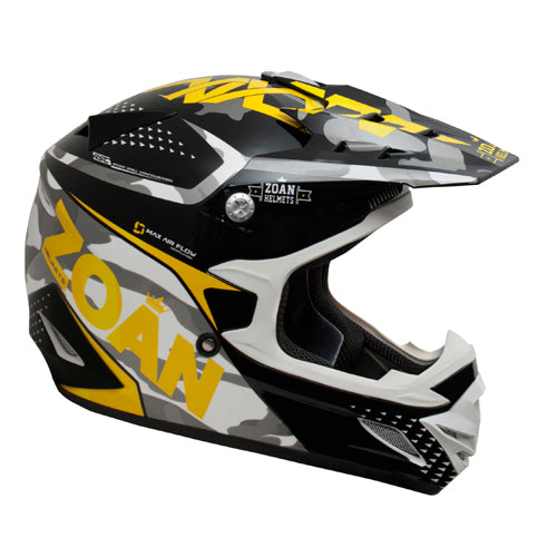 Zoan 021-540 Zoan Mx-2 Youth Helmet, Sniperyellow - S Color : Gloss Black / Yellow Graphics, Size : Youth Small