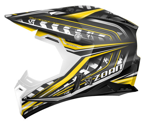 Zoan 521-137 Zoan Synchrony Mx Helmet, Monster Black/yellow - Xl Size : X-Large, Color : Matte Black / Yellow Graphics