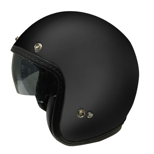 Zoan 032-128 Zoan 3/4 Retro Open Face Helmet - Black - 2xl Size : 2X, Color : Glossy Black