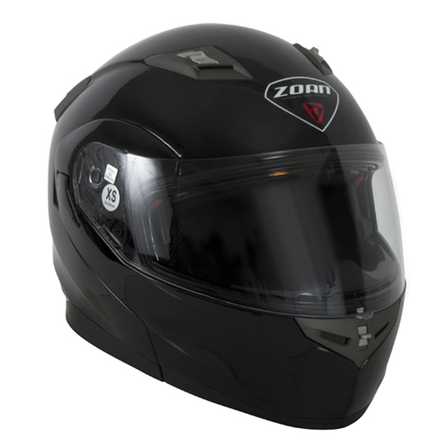 Zoan 037-018-1 Zoan Flux 4.1 M/c Helmet, Black - Xxl Size : 2X, Color : Glossy Black, guard : Snap