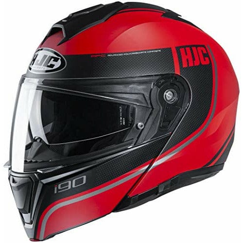 HJC i90 Davan MC1SF Red, Black and Grey Modular Helmet